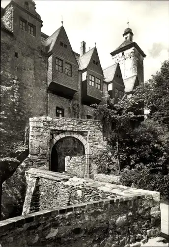 Ak Ranis in Thüringen, Burg, Museum, HO-Gaststätte, Vorburg