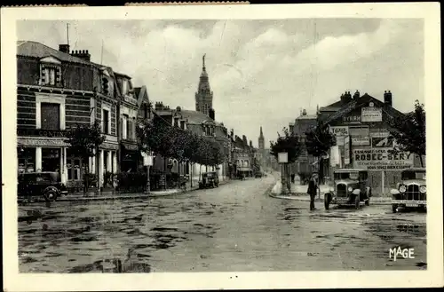 Ak Albert Somme, Avenue Georges-Clemenceau