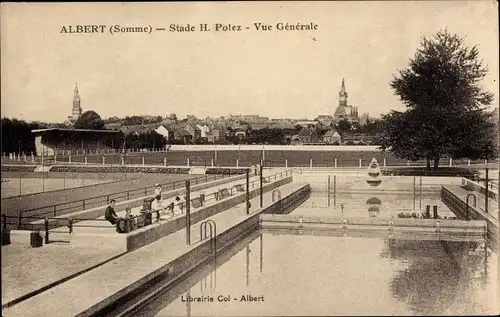 Postkarte Albert Somme, H. Potez Stadion, Gesamtansicht