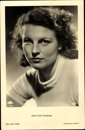 Ak Schauspielerin Gerhild Weber, Portrait