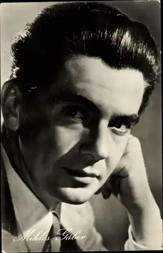 Ak Schauspieler Miklos Gabor, Film Budapester Frühling, Portrait