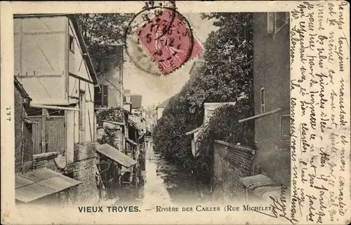 Ak Troyes Aube, Cailles River