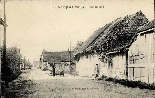 Ak Mailly le Camp Aube, Rue du Jard