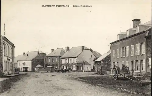 Ak Maubert Fontaine Ardennen, Nationalstraße