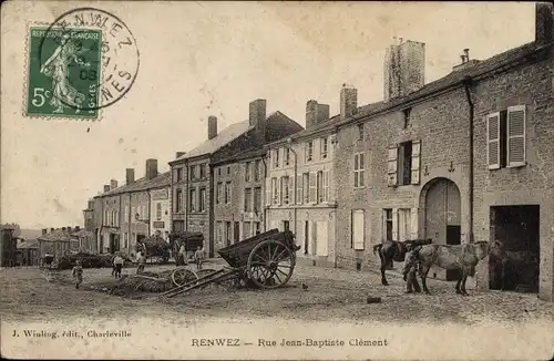 Ak Renwez-Ardennes, Rue Jean Baptiste Clement