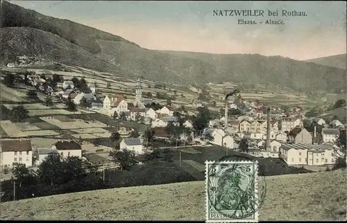 Ak Natzwiller Natzweiler Elsass Bas Rhin, Ortschaft mit Landschaftsblick