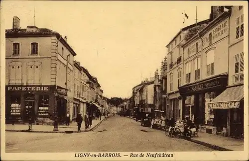 Ak Ligny en Barrois Meuse, Rue de Neufchateau, Schreibwaren