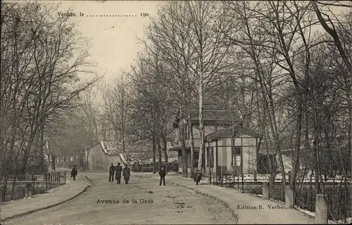 Ak Verdun-Meuse, Avenue de la Gare