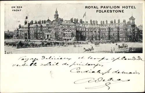 Ak Folkestone Kent England, Royal Pavilion Hotel