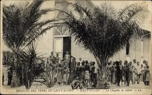 Ak Lékéti Französisch Kongo, Missionen der Väter des Heiligen Geistes, Kapelle