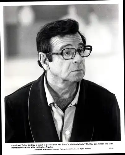 58 Pressefotos Walter Matthau, Portraits und Filmszenen