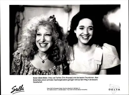 38 Pressefotos Bette Midler, Portraits, Filmszenen und Auftritt