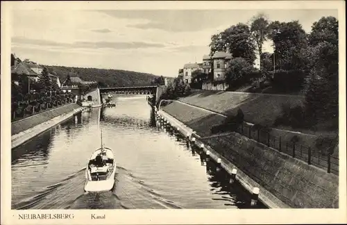 Ak Neuv Babelsberg Potsdam in Brandenburg, Kanal mit Enver Pascha Brücke
