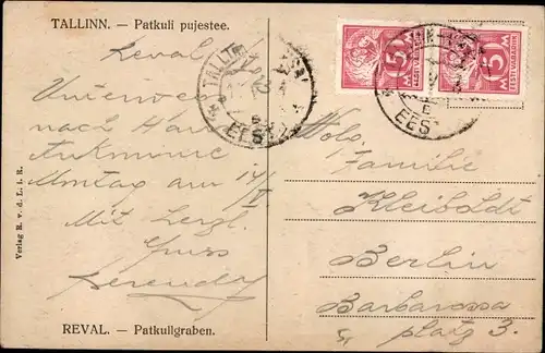 Ak Tallinn Reval Estland, Patkullgraben