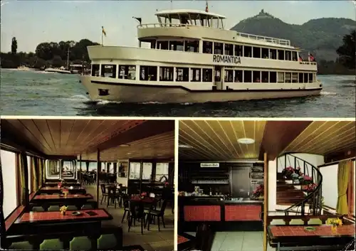 Ak Schiff MS Romantica, Besitzer J. Käufer, Innenansicht