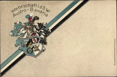 Studentika Ak Wehrschaft i.d. D. W. Austro Bavaria