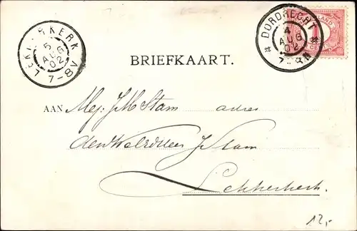 Ak Dordrecht Südholland Niederlande, Zuid Afrikaansche Nederzetting, Juli-September 1902