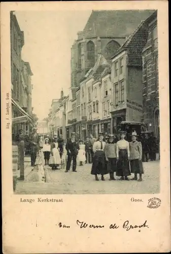 Ak Goes Zeeland Niederlande, Lange Kerkstraat