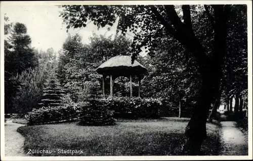 Ak Züllichau Sulechów Ostbrandenburg, Stadtpark, Pavillon