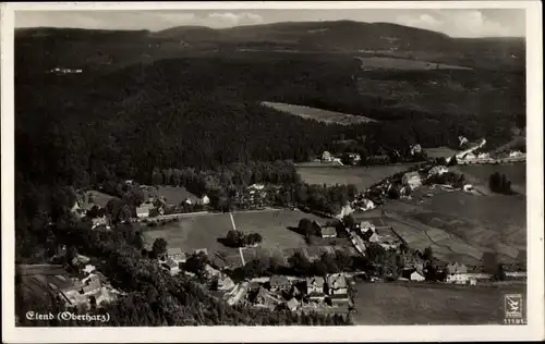 Ak Elend Oberharz am Brocken, Luftaufnahme