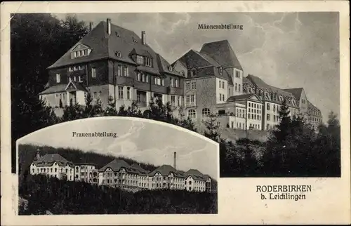 Ak Roderbirken Leichlingen im Rheinland, Männerabteilung, Frauenabteilung