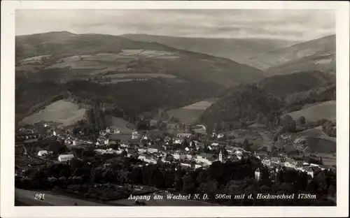 Ak Aspang Niederösterreich, Totalansicht, Hochwechsel