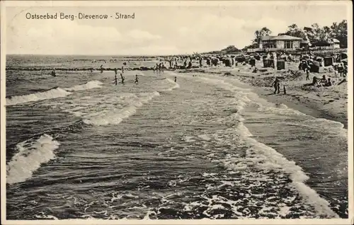 Ak Dziwnów Dievenow in Pommern, Strandpartie