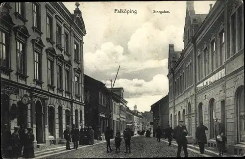 Ak Falköping Schweden, Storgatan