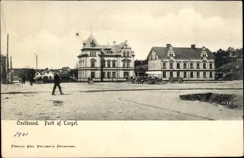 Ak Oxelösund Schweden, Torget, Marktpartie