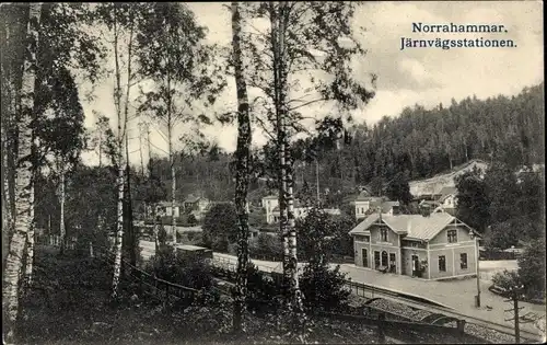 Ak Norrahammar Jönköping Schweden, Järnvägsstationen