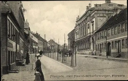 Ak Horsens Dänemark, Alleegade, Haandvaerkerforeningen