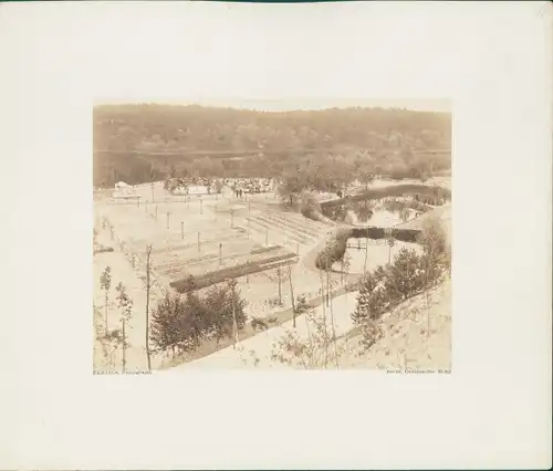 Foto Berlin Köpenick Müggelheim, Ehemalige Kiesgrube, Garten, ca. 1895