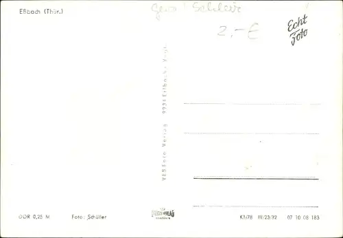 Ak Eßbach in Thüringen, Teilansicht