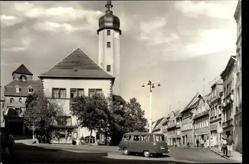 Ak Weida in Thüringen, Markt, Rathaus, Barkas