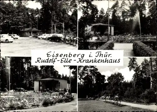 Ak Eisenberg in Thüringen, Rudolf Elle Krankenhaus, Park