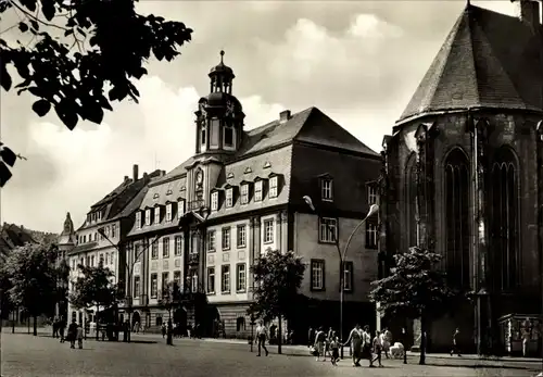 Ak Weißenfels an der Saale, Rathaus, Kirche