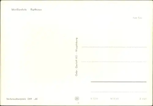 Ak Weißenfels an der Saale, Rathaus, Kirche