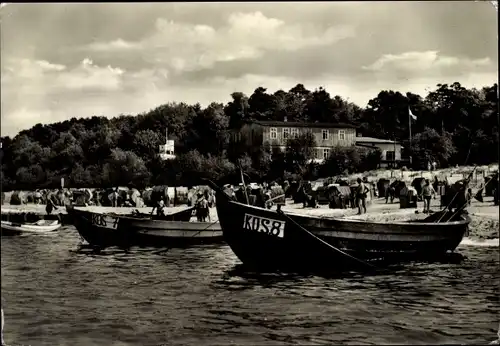 Ak Ostseebad Koserow auf Usedom, Strand, FDGB Erholungsheim Seeblick