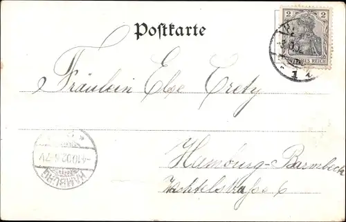 Litho Glückwunsch Geburtstag, Veilchenblüten