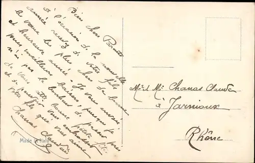 Ak Glückwunsch Neujahr, Buon Anno, Kinder auf einem Schlitten im Mondschein