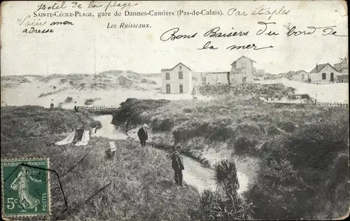 Ak Sainte Cécile Plage Camiers Pas de Calais, Les Ruisseaux