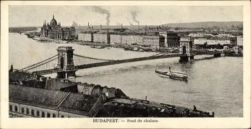 Ak Budapest Ungarn, Kettenbrücke