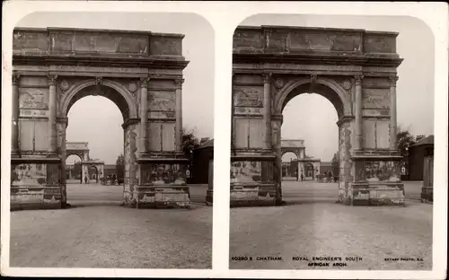 Stereo Ak Chatham Kent England, Royal Engineers South African Arch