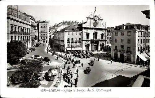 Ak Lisboa Lissabon Portugal, Igreja e Largo de S. Domingos