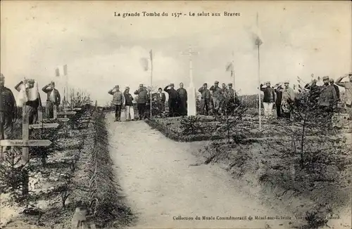 Ak Ménil sur Belvitte Vosges, Grande Tombe du 157e