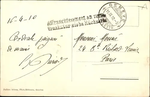 Ak Genf Genf Stadt, Blick zum Hafen, Mont Blanc