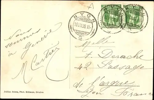 Ak Genf Genf Stadt, Blick zum Hafen, Mont Blanc