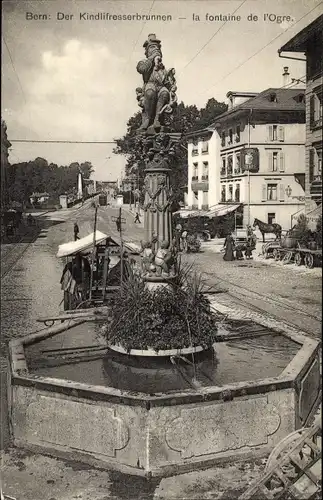 Ak Bern Stadt Schweiz, Der Kindlifresserbrunnen