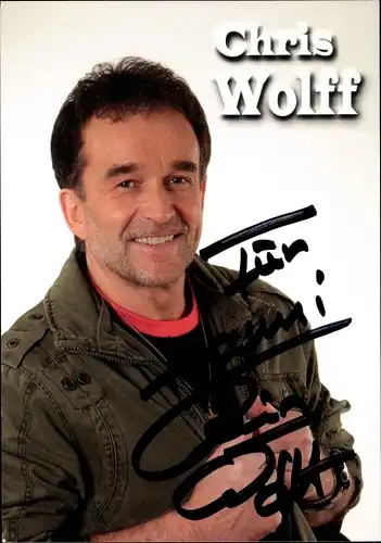 Ak Sänger Chris Wolff, Portrait, Autogramm