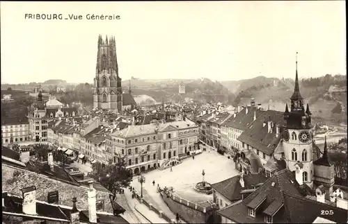 Ak Freiburg Freiburg Stadt Schweiz, Gesamtansicht